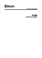 Sherwood A-965-Owners-Manual